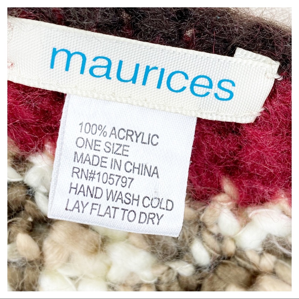 Maurices 100% Acrylic Knitted Scarf with Fringe - Picture 6 of 6